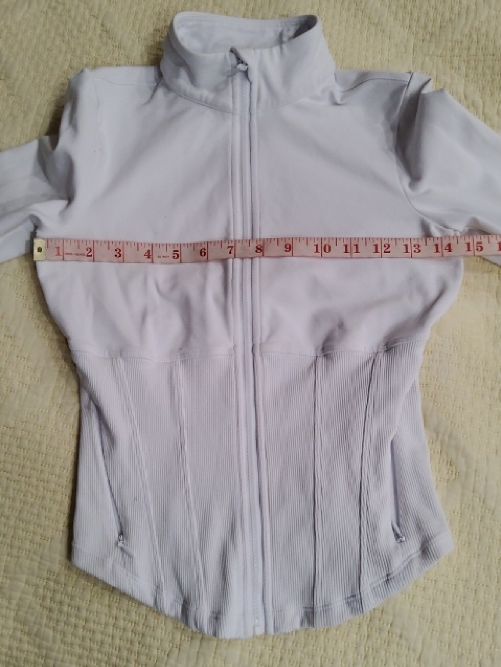 ALO Yoga White Zip-Up Fitted Jacket - Picture 7 of 8